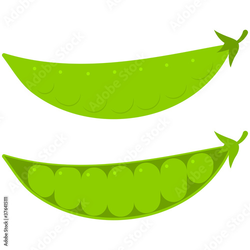 Pea vector set isolated on a white background.