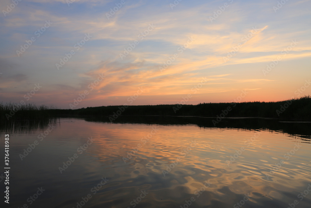 evening on lake