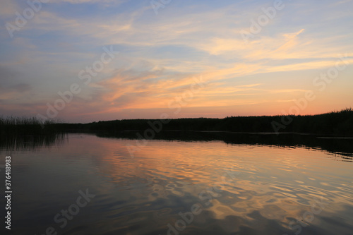 evening on lake