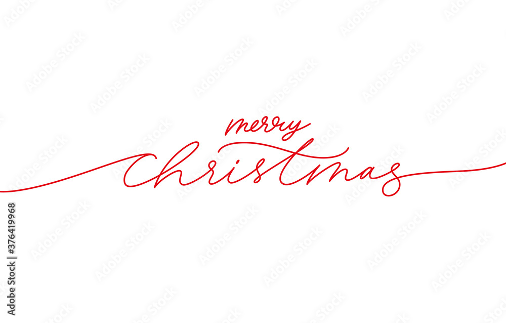 Merry Christmas vector brush pen red lettering. Hand drawn modern line calligraphy isolated on white background. Christmas ink illustration. Creative typography for Holiday greeting card, banner Merry Christmas vector brush pen red lettering. Hand drawn modern line calligraphy isolated on white background. Christmas ink illustration. Creative typography for Holiday greeting card, banner