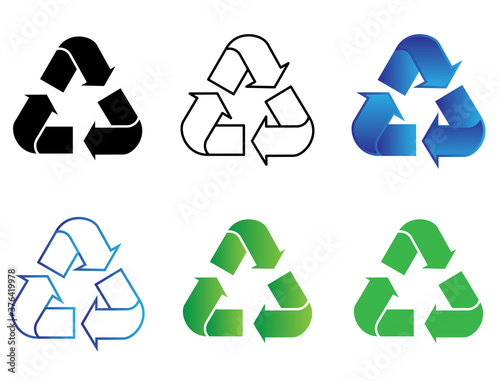 Recycle bin icon with several types to choose from