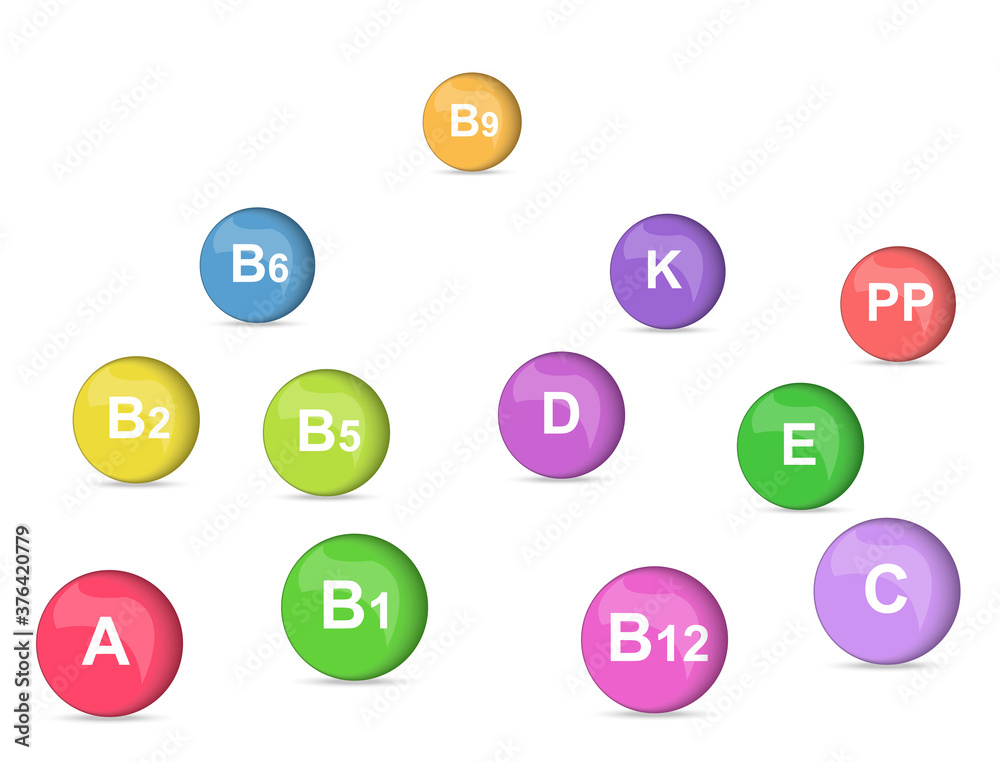 The scattered vitamin balls The scattered vitamin balls
