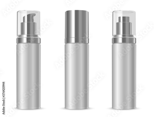 Tube packaging for liquid products in silver color