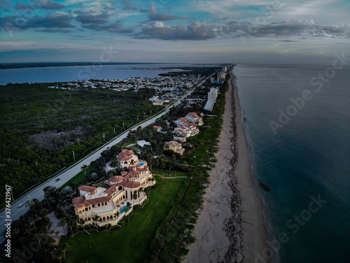 aerial view of hutchinson island jensen beach florida