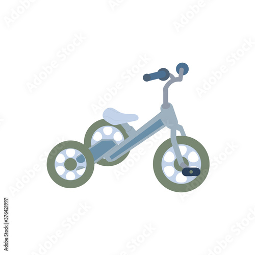 Children's tricycle. Template for the design of the album, poster.