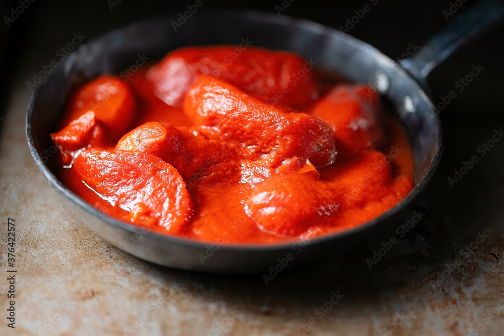 rustic italian peeled red tomato