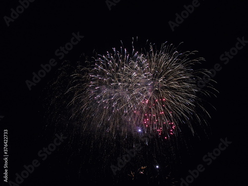 fireworks in the night sky