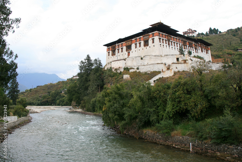 fortress (rinpung dzong) in paro (bhutan)