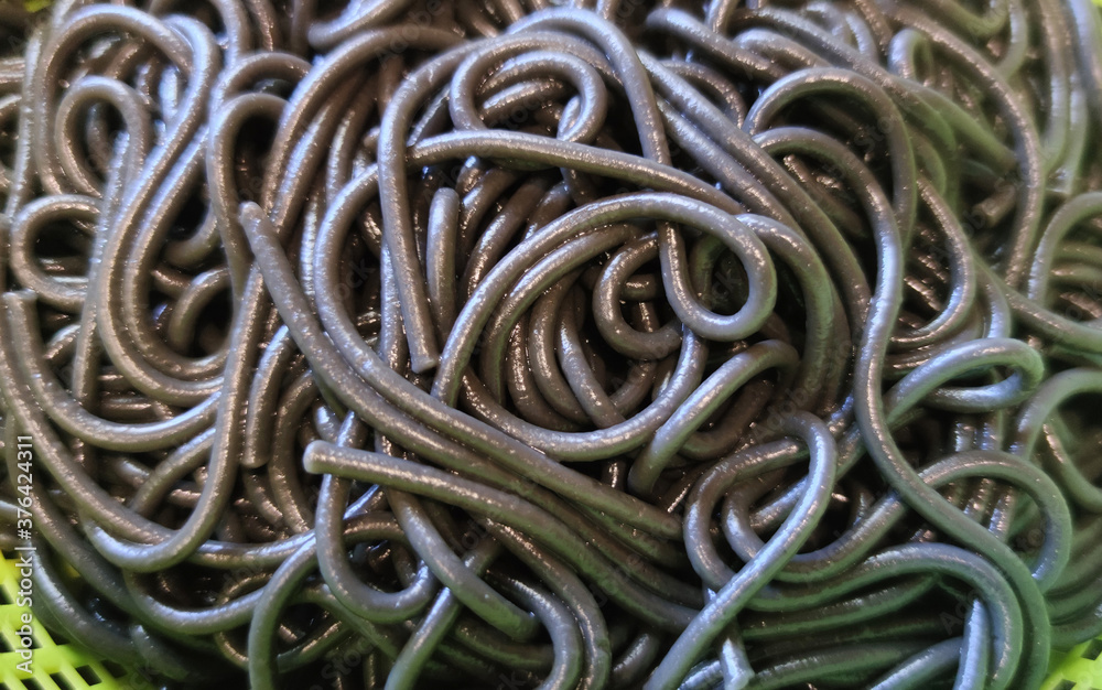 black pasta as vegan food