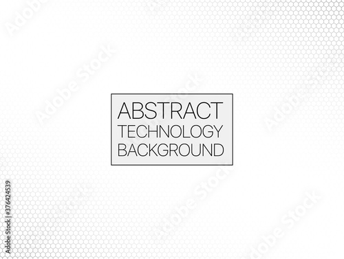 Abstract paper Hexagon white Background ,light and shadow ,Vector