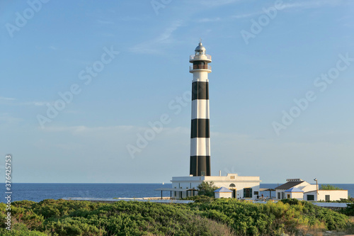 Lighthouse Cap d'Artrutx on Menorca island in Spain