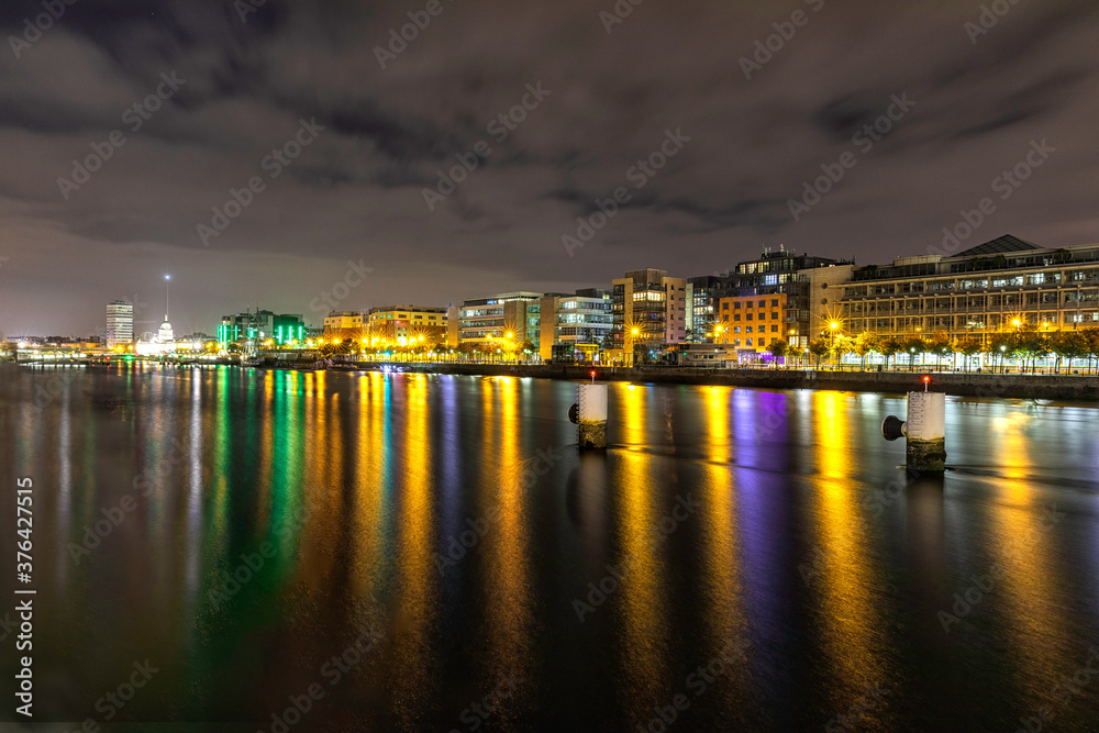  Dublin night Samuel Beckett Bridge Liffey