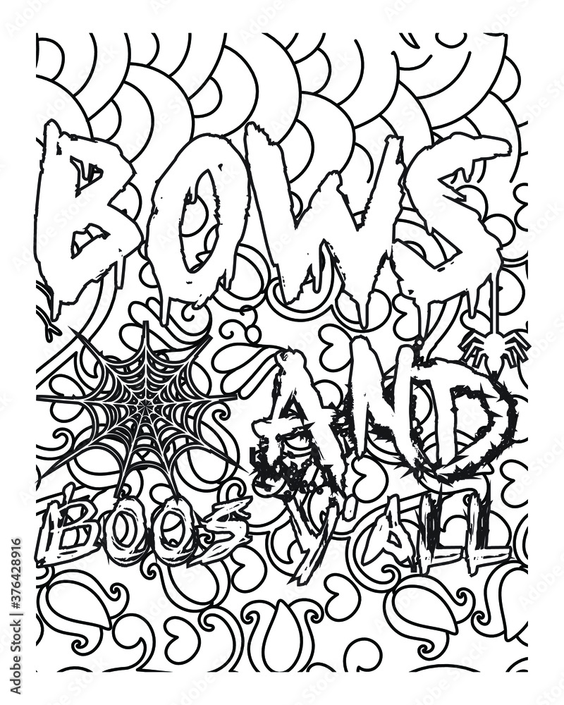 Halloween coloring book pages design.