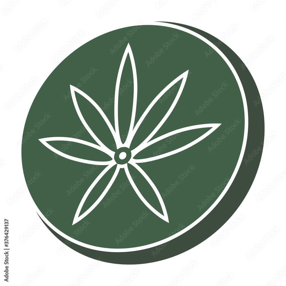 Hashish or resin cannabis flat color icon for apps or website