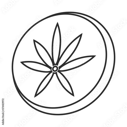 Hashish or resin cannabis line art icon for apps or website