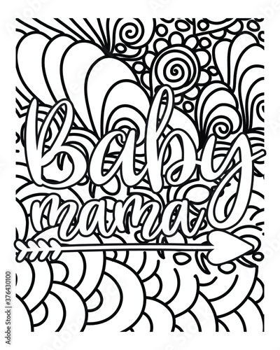 pregnancy coloring book page design.