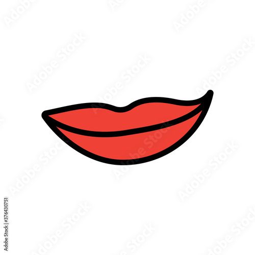 Smirk expression icon design template vector isolated