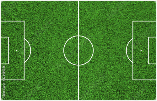 Top view of soccer field or football field