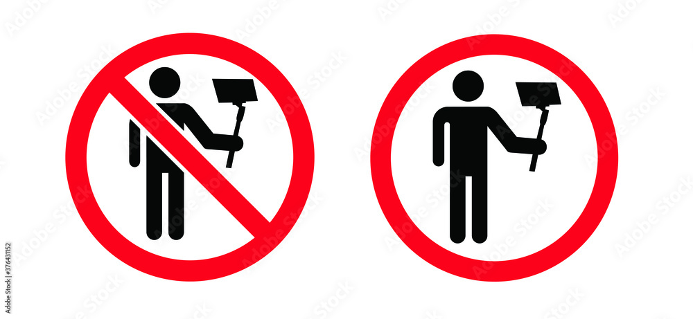 No Selfies Day. Stop no Selfie stick sign. Forbid No camera zone or photo prohibition signs. Do not with mobile phone camera, smartphone tablet a family portrait area. Self pictures not allowed No Selfies Day. Stop no Selfie stick sign. Forbid No camera zone or photo prohibition signs. Do not with mobile phone camera, smartphone tablet a family portrait area. Self pictures not allowed