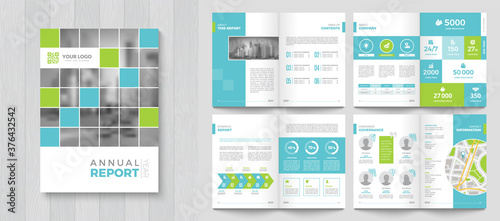 Corporate Annual Report with a cover. Brochure, Folder, Presentation, Leaflet. A4 format.