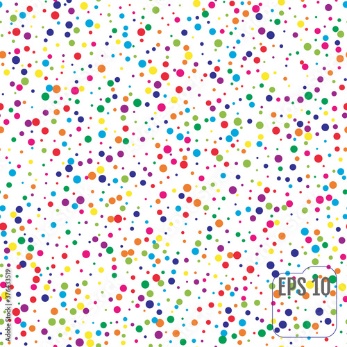Seamless Pattern with Colorful polka dots