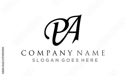 P&A letter icon logo