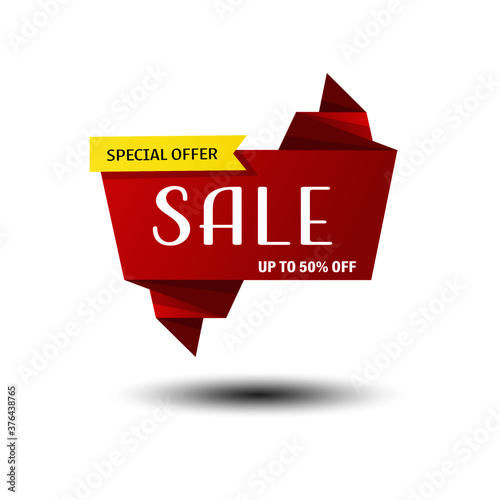 Special offer Sale pirce tag vector illustration. photo