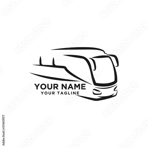 travel bus logo icon vector design illustration template