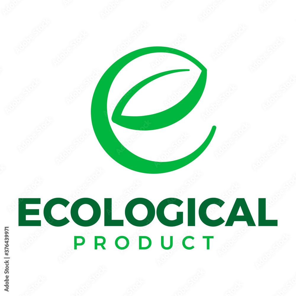 100% eco product vector icon logo 100% eco product vector icon logo