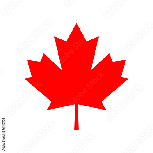 Maple leaf vector icon. Maple leaf vector illustration. Canada vector symbol maple leaf clip art. Red maple leaf.