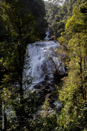 Large waterfall in the forest