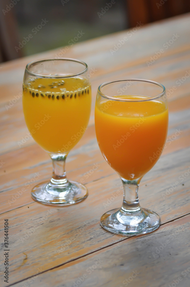 orange juice and passion fruit juice orange juice and passion fruit juice