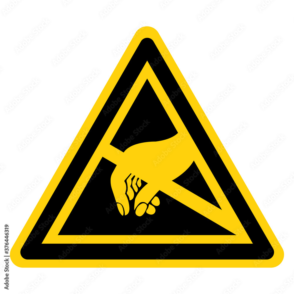 Warning Electrostatic Sensitive Device (ESD) Symbol Sign, Vector ...