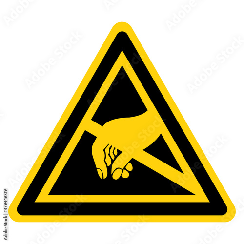 Warning Electrostatic Sensitive Device (ESD) Symbol Sign, Vector Illustration, Isolated On White Background Label .EPS10