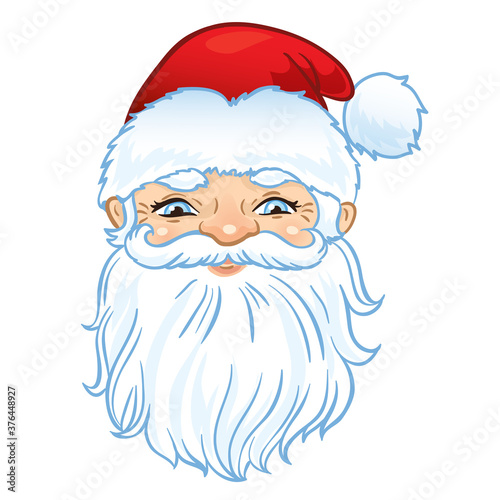 Portrait of Santa Claus. Icon New Year character. (ID: 376448927)