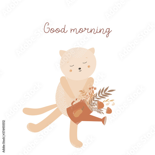 cat with watering