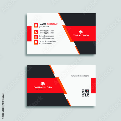 Modern vector corporate business card design template