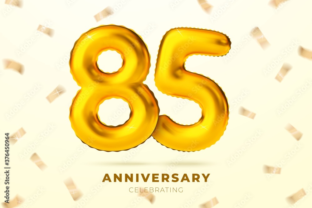 Vector anniversary golden ballons number 85 Vector anniversary golden ballons number 85