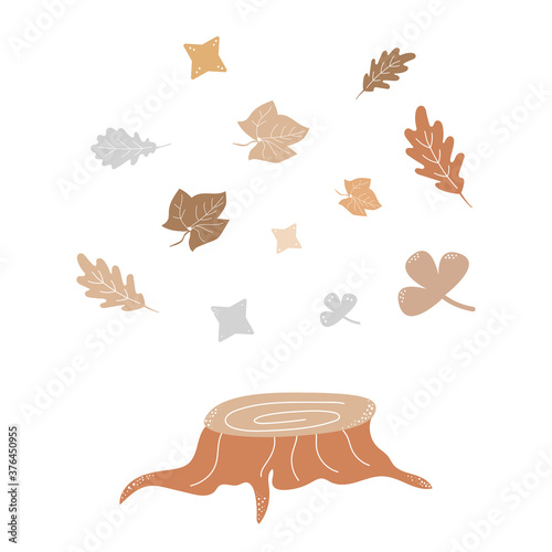 cute stump autumn