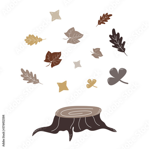 cute stump autumn