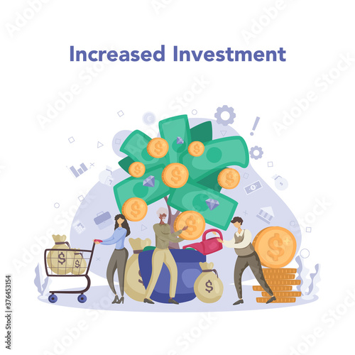 Investor concept. Increased investment. Idea of financial support.