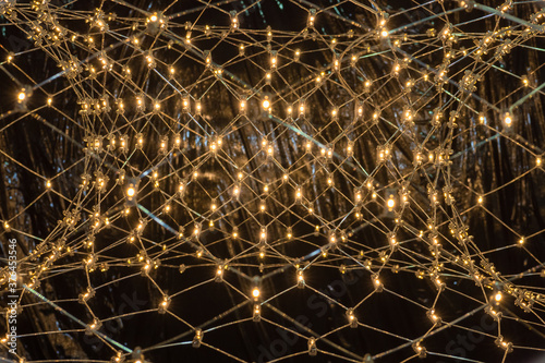 Background of a glowing gar...