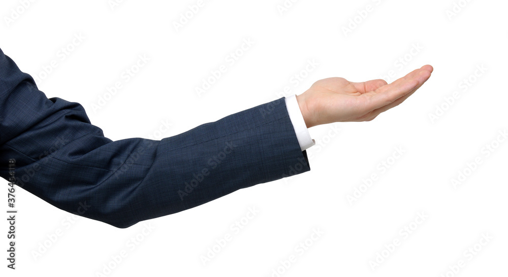 Dressed in a business suit man hand gesture of asking for the help Dressed in a business suit man hand gesture of asking for the help