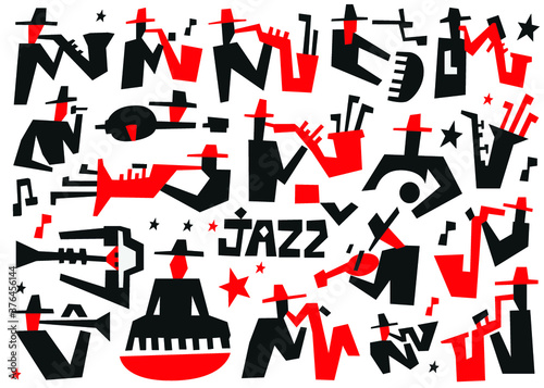 jazz musicians - vector illustration 