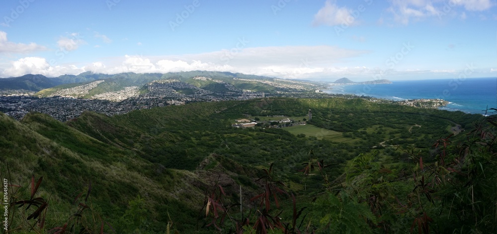 View from Diamond Head, Oahu, Hawaii