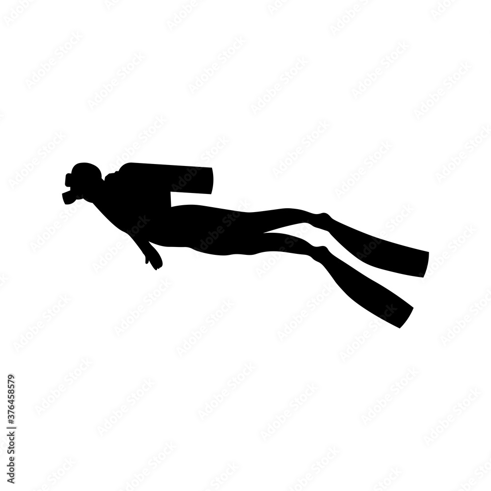 Diver black sign icon. Vector illustration eps 10 Diver black sign icon. Vector illustration eps 10