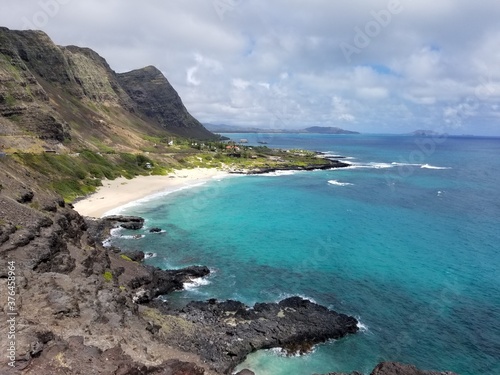 Beach and Diamond Head in Oahu Hawaii