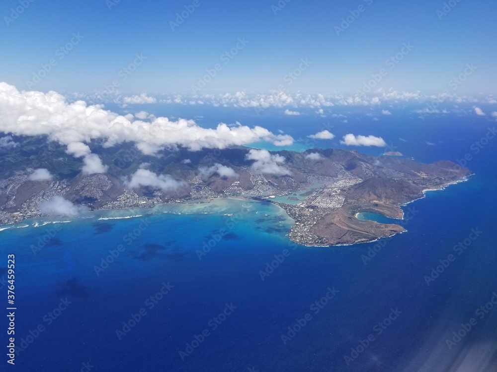 aerial view of Oahu Hawaii