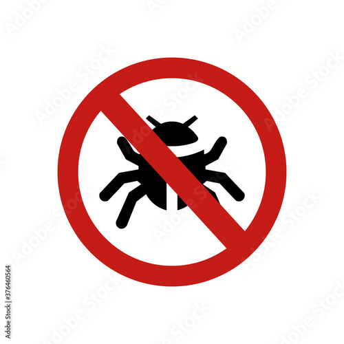 icon forbidden virus sign. Vector illustration eps 10