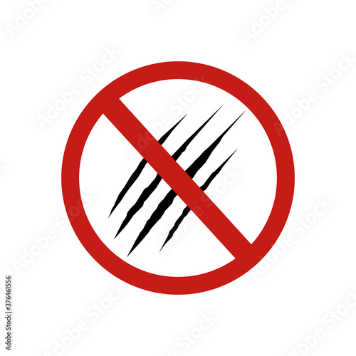 icon forbidden scratch sign. Vector illustration eps 10
